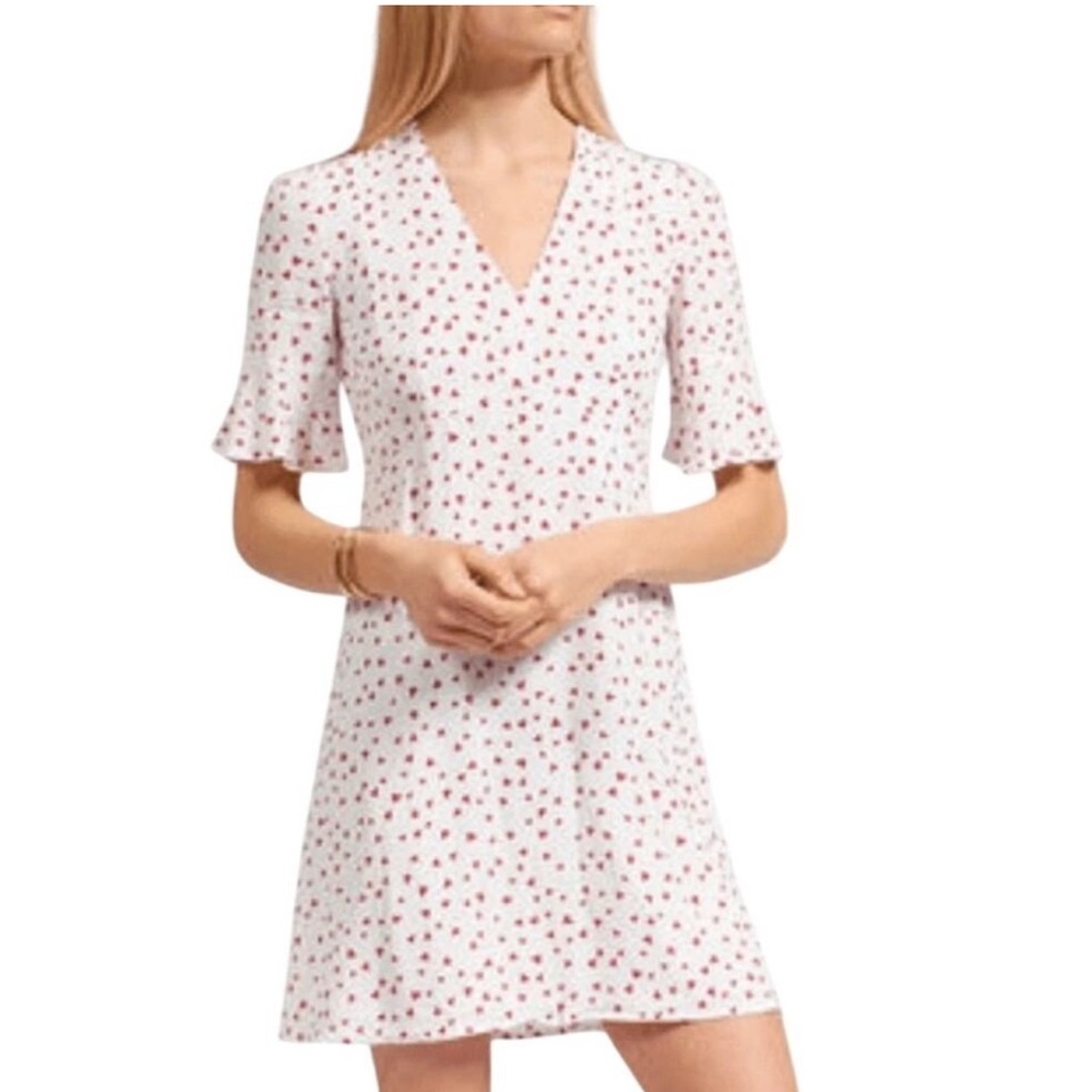 Rails Meline Mini Dress Smitten White with Red Hearts Print